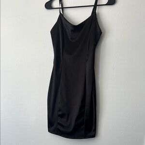 Iris Black Spaghetti Strap Mini Dress